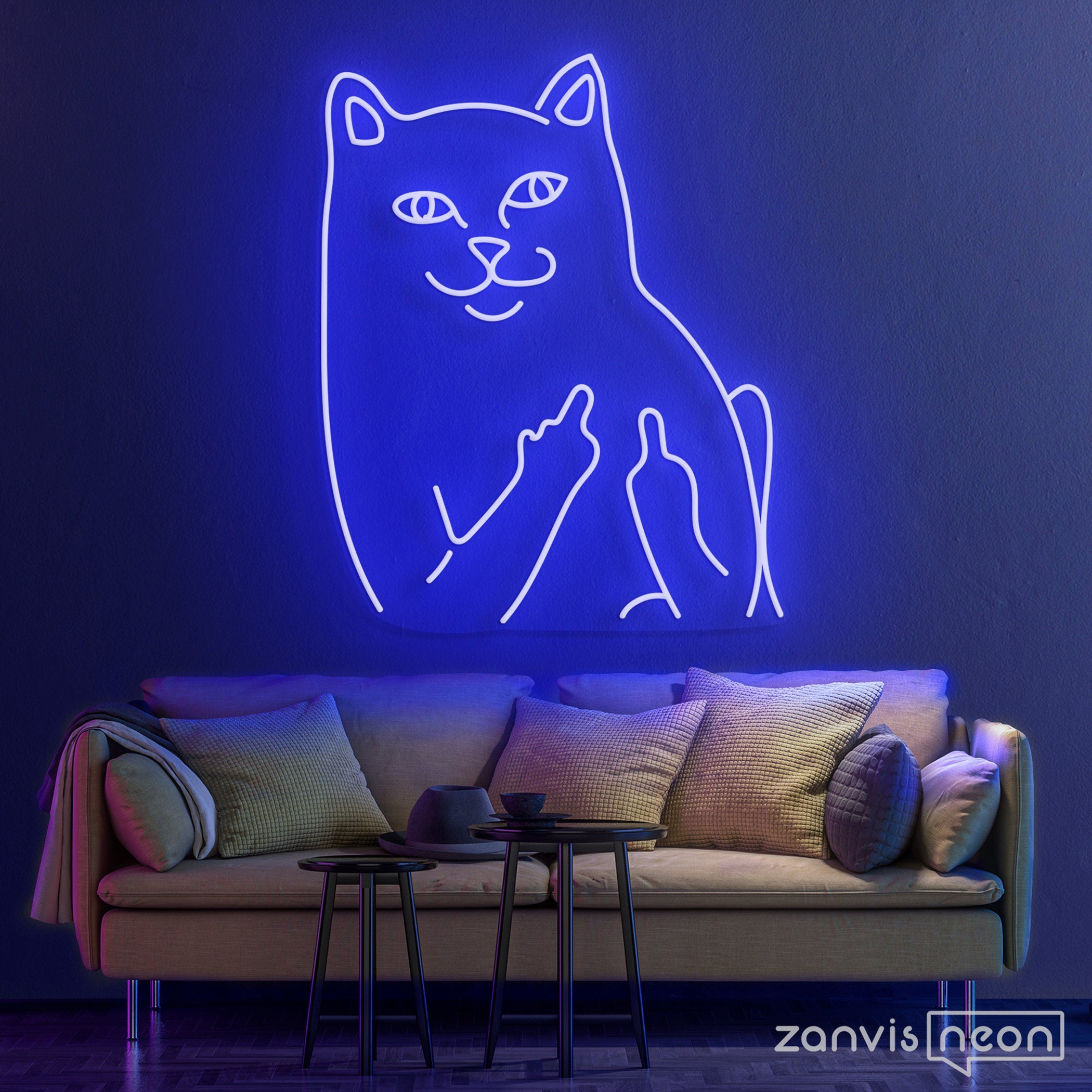 BAD CAT Custom Neon Sign Light Office Living Room