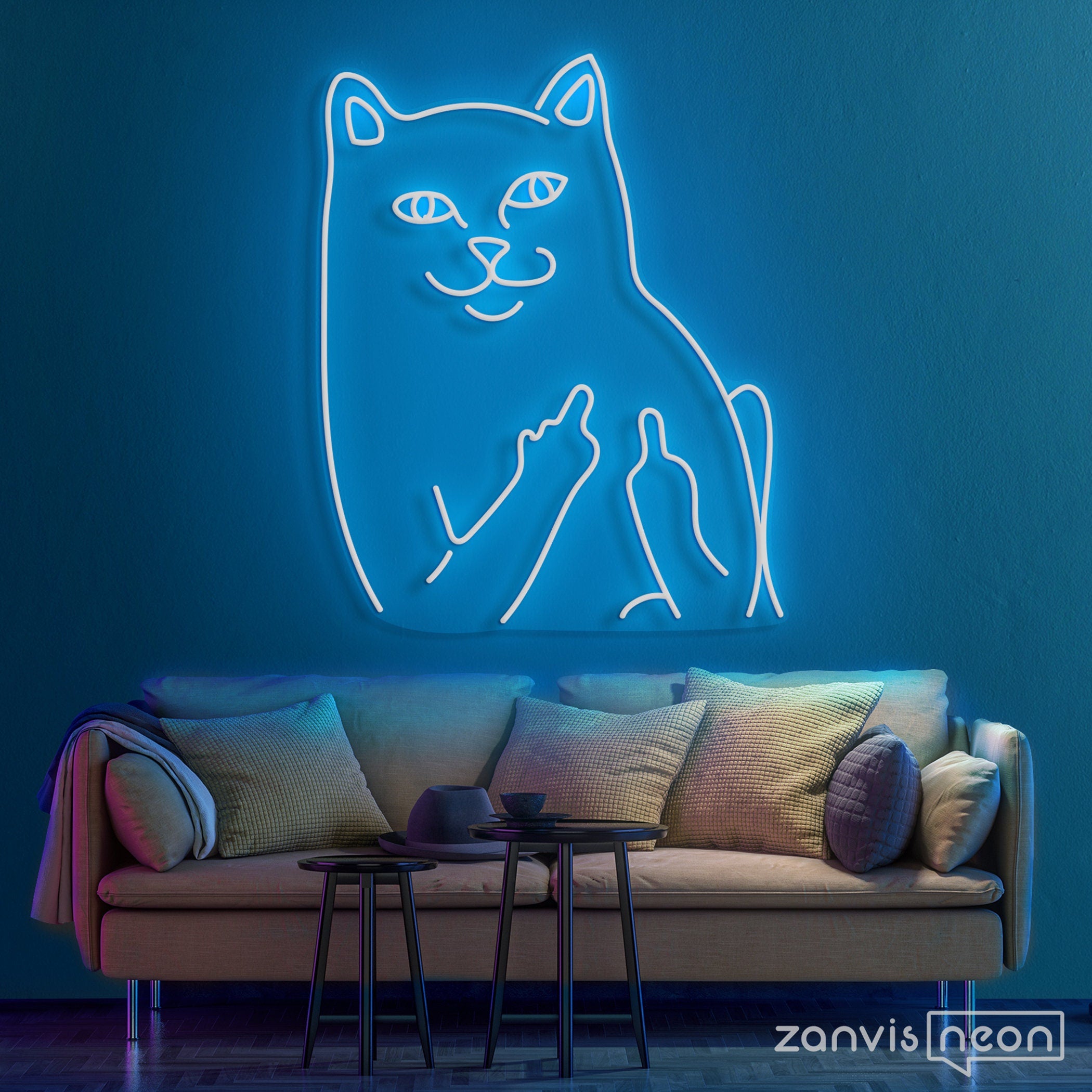 BAD CAT Custom Neon Sign Light Office Living Room