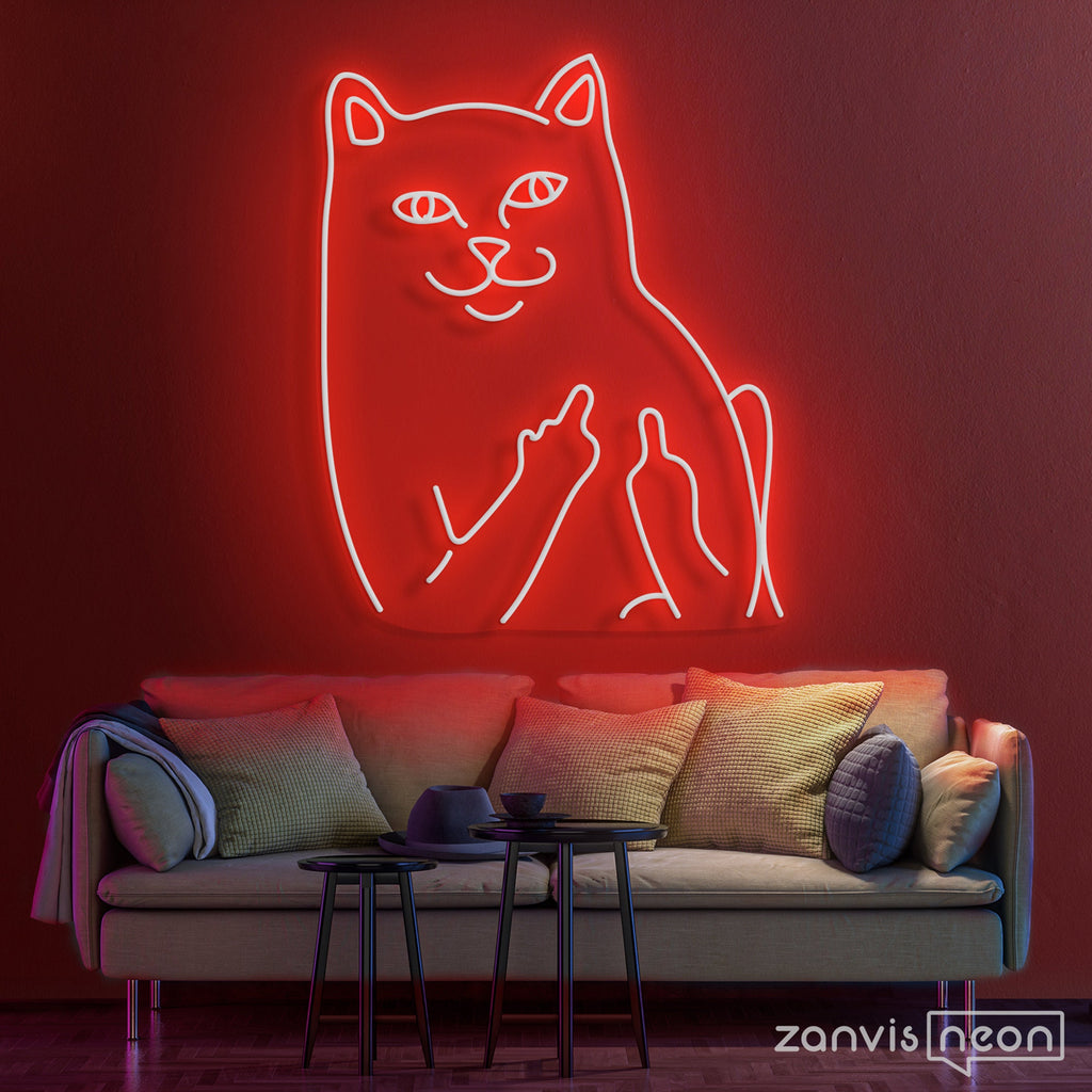 BAD CAT Custom Neon Sign Light Office Living Room