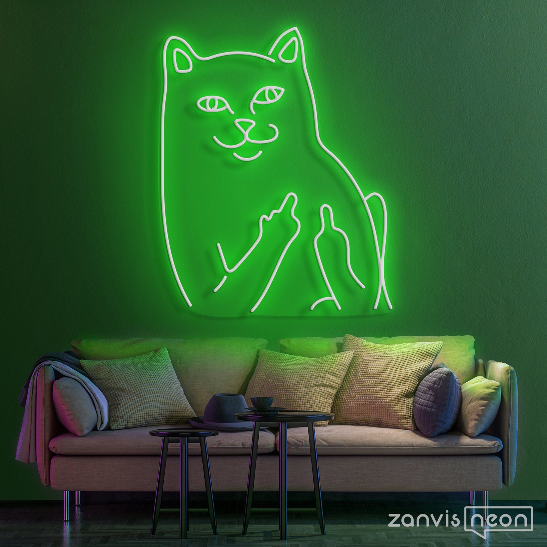 BAD CAT Custom Neon Sign Light Office Living Room