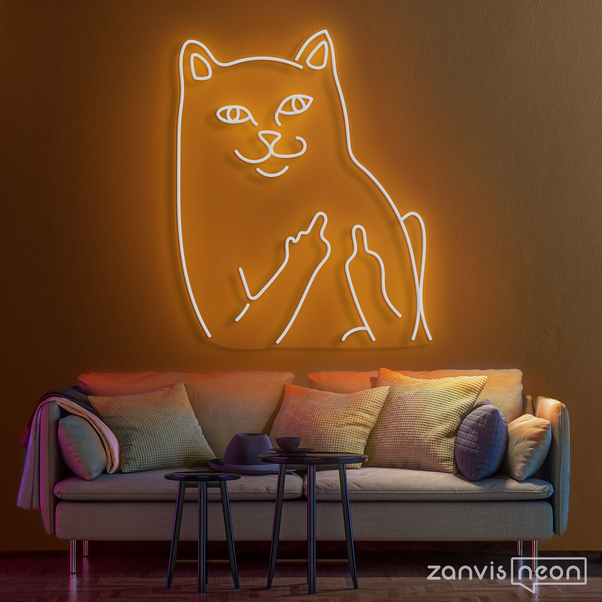 BAD CAT Custom Neon Sign Light Office Living Room