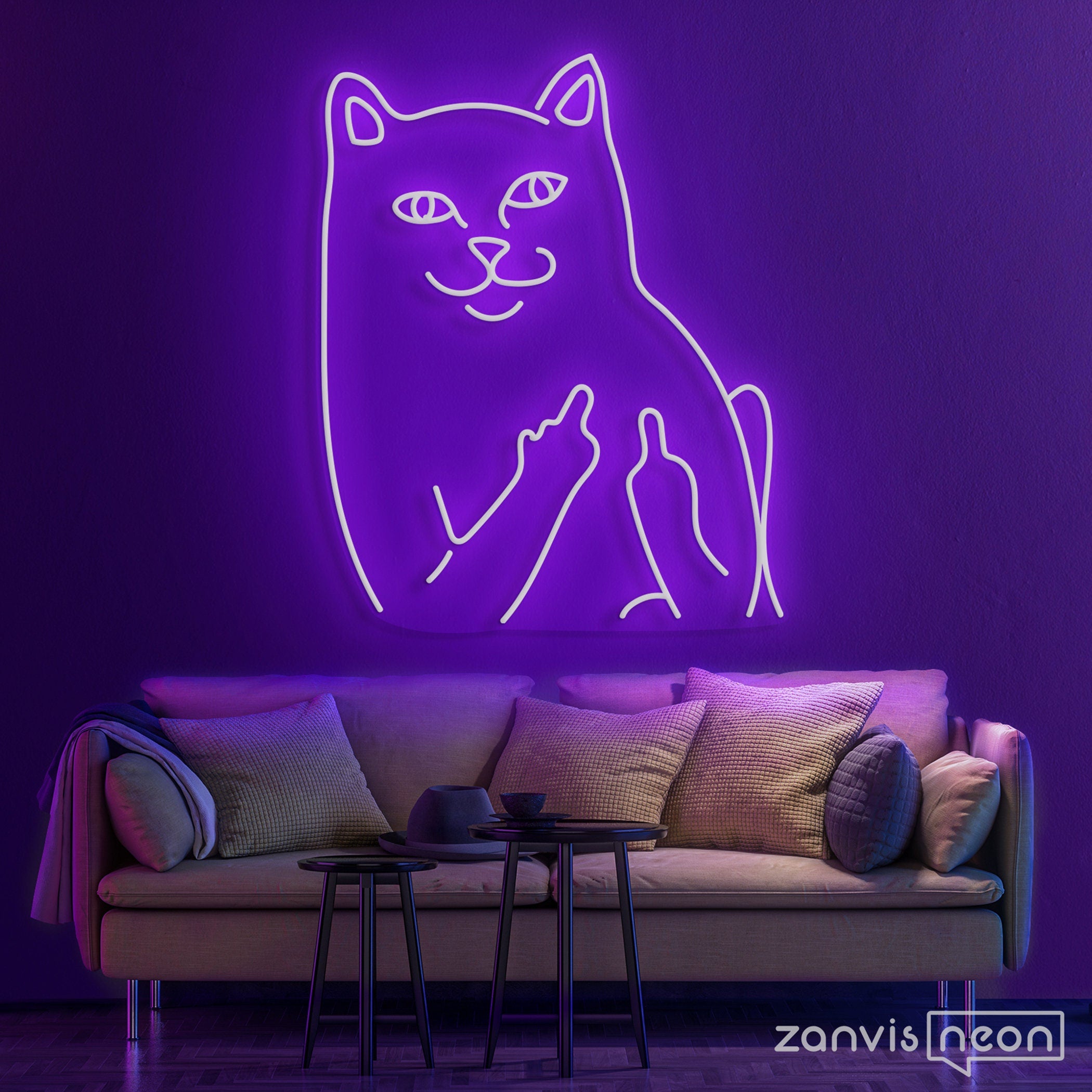 BAD CAT Custom Neon Sign Light Office Living Room