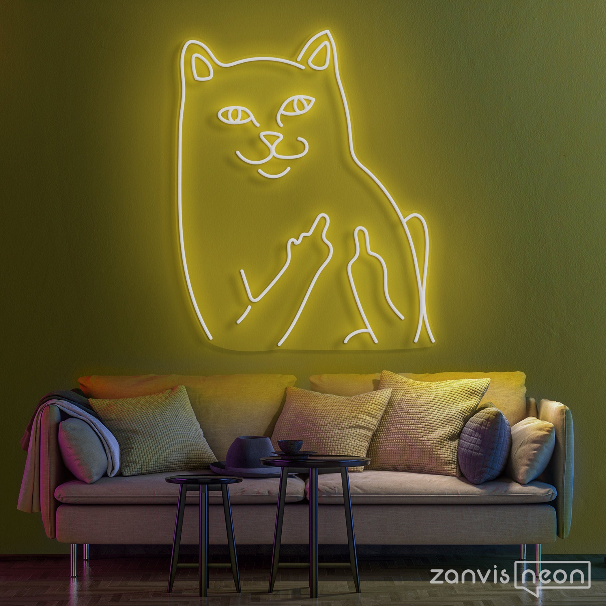 BAD CAT Custom Neon Sign Light Office Living Room
