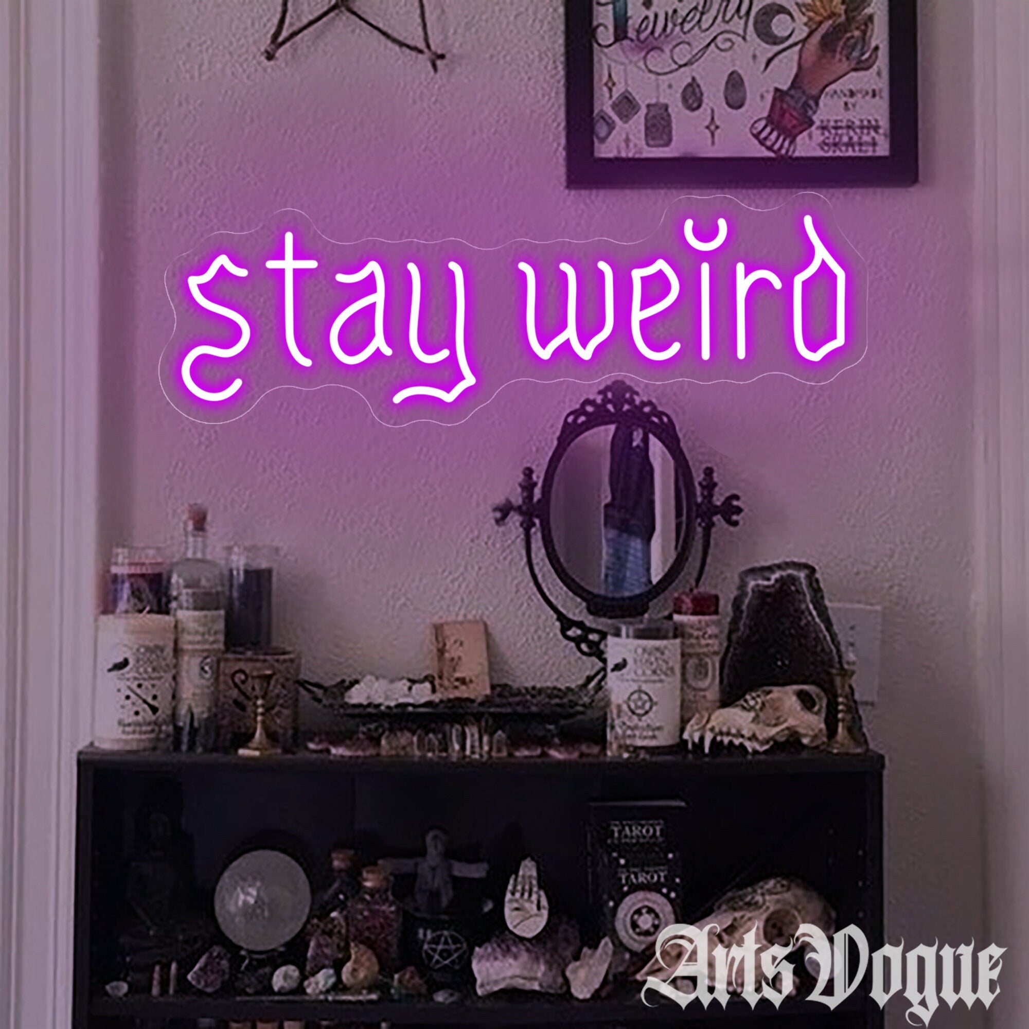 Personalized Stay Weird Neon Sign