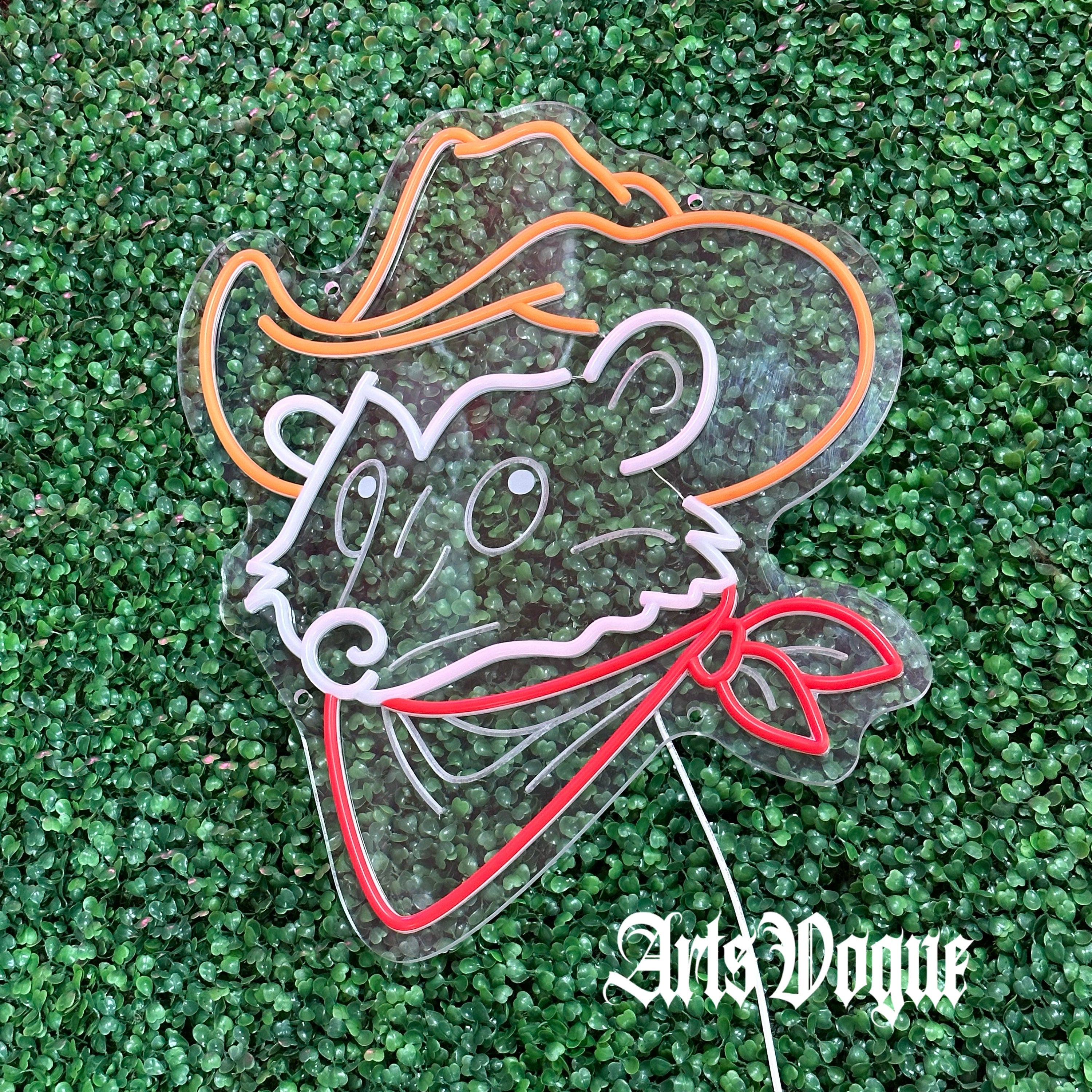 Personalized Cowboy Mouse Neon Sign