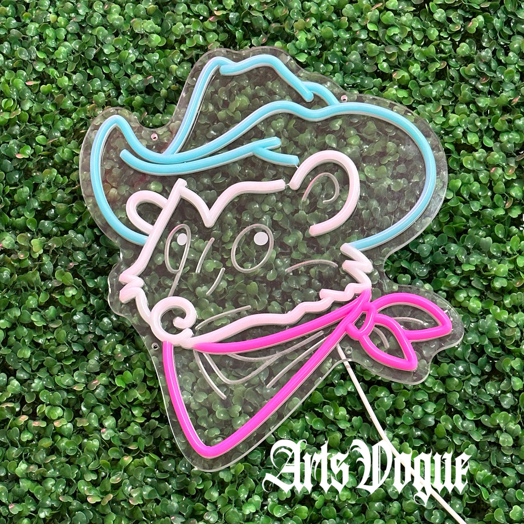 Personalized Cowboy Mouse Neon Sign