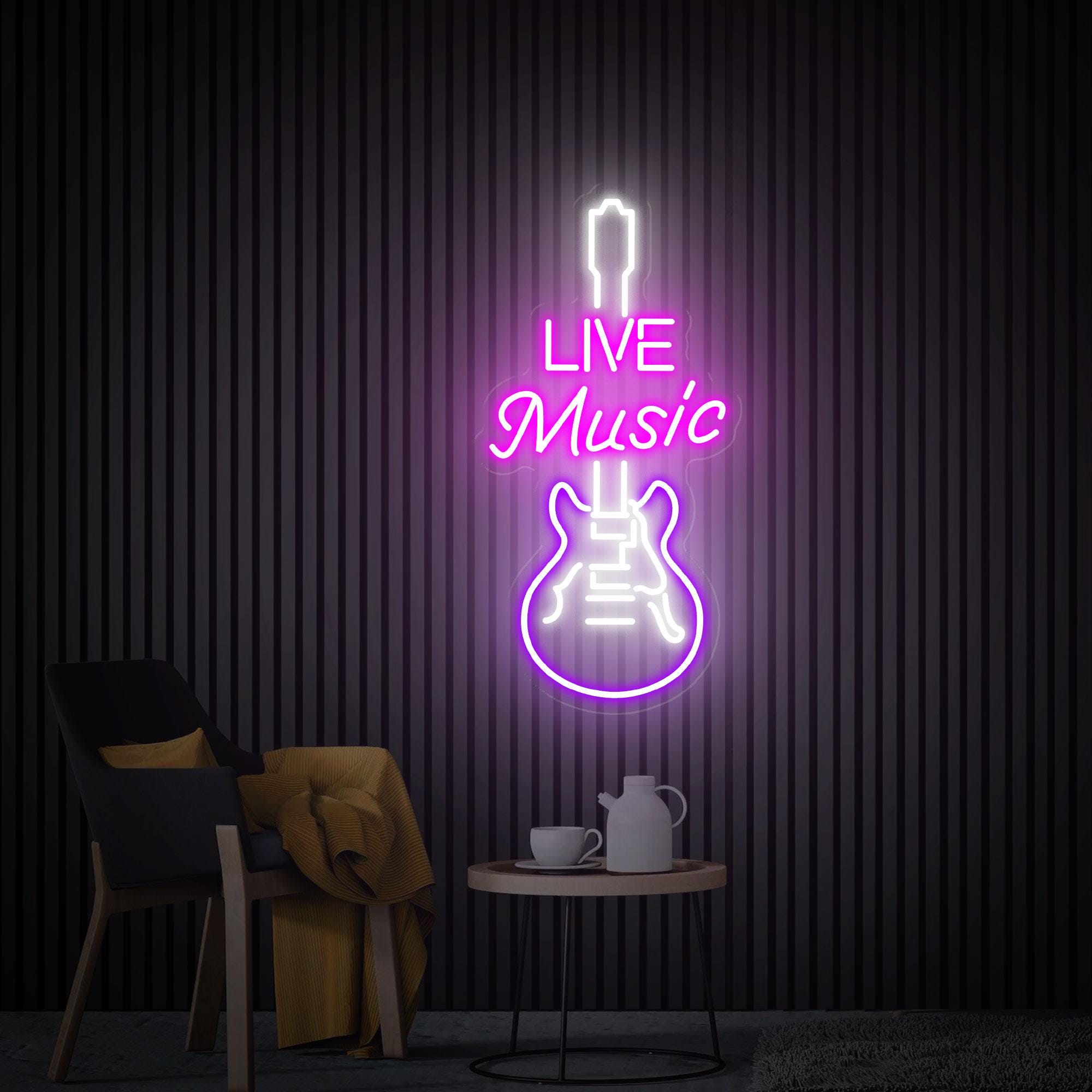 Personalized Live Music Neon Sign