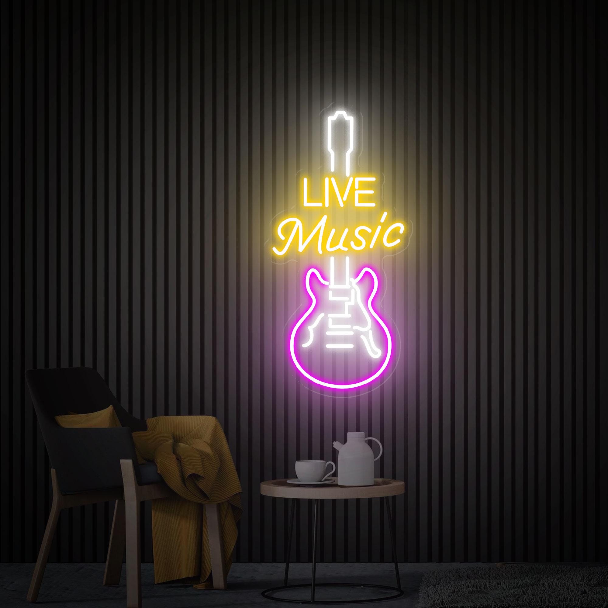 Personalized Live Music Neon Sign