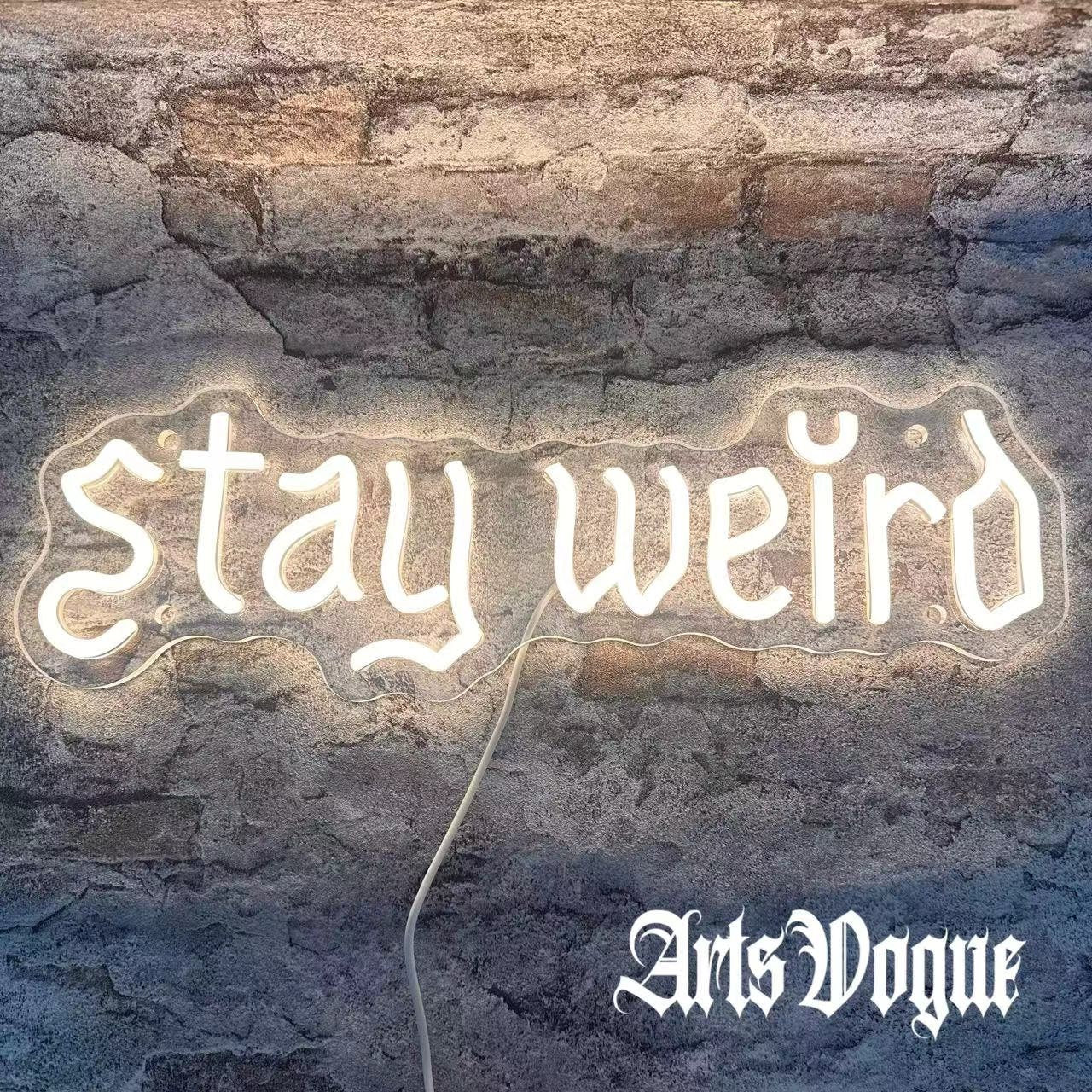 Personalized Stay Weird Neon Sign