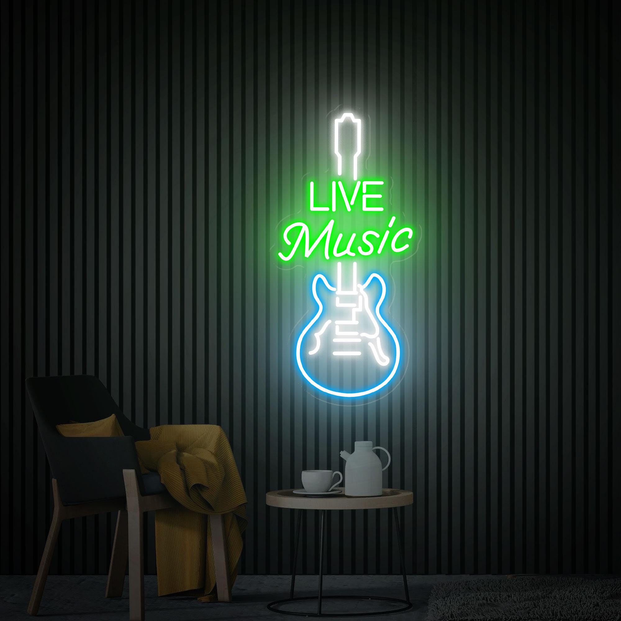 Personalized Live Music Neon Sign