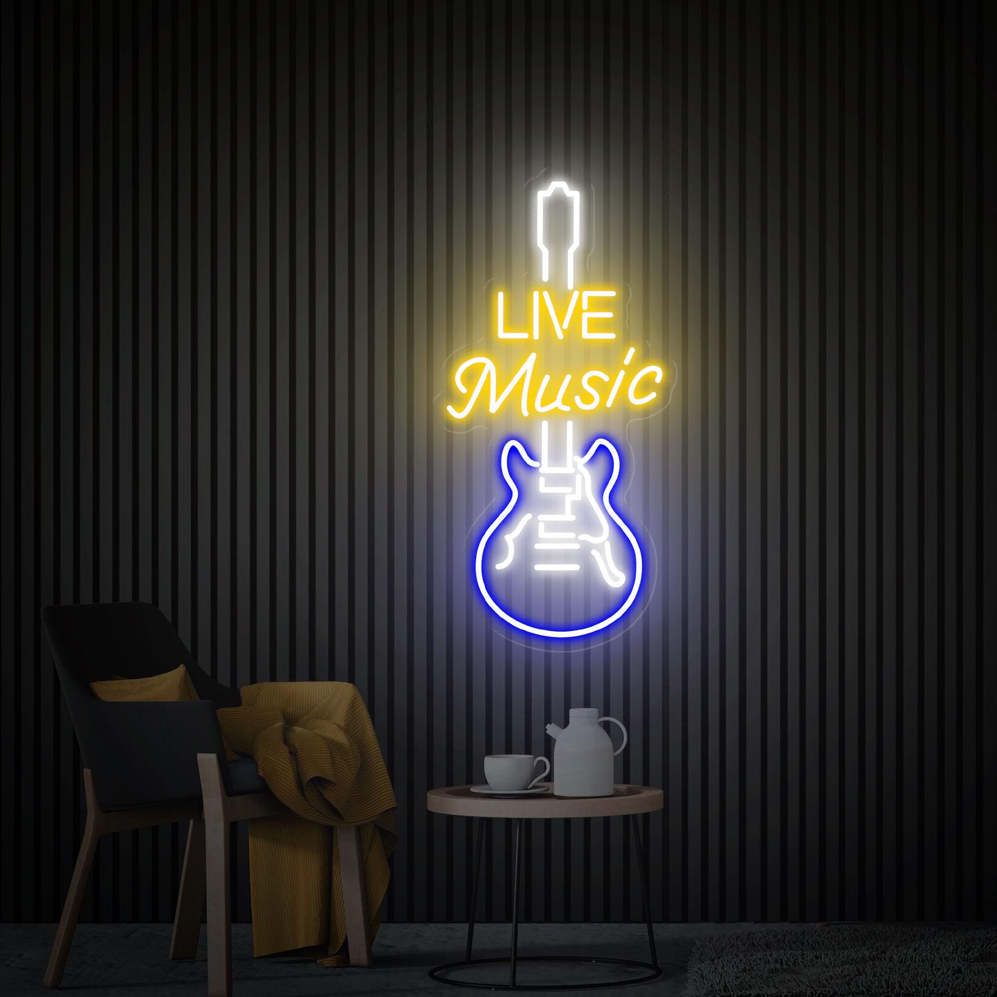 Personalized Live Music Neon Sign