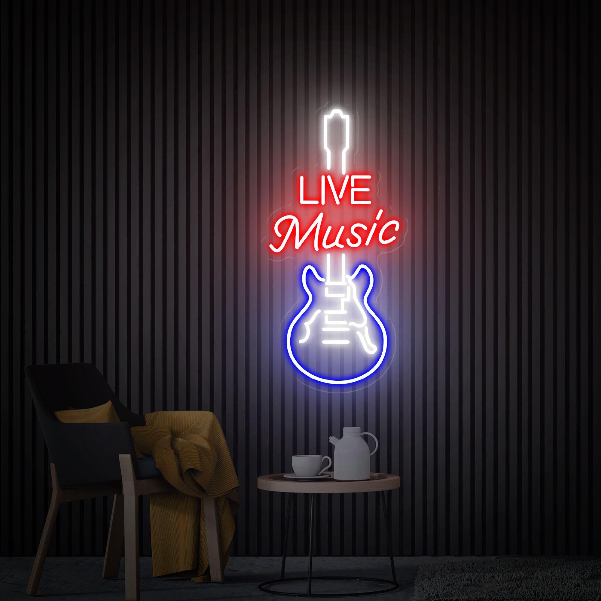 Personalized Live Music Neon Sign