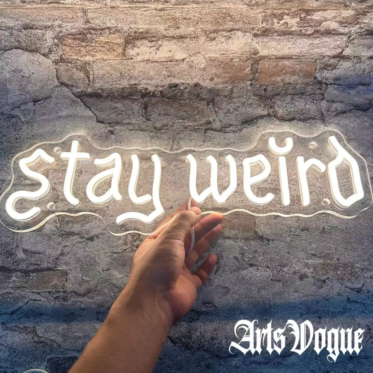 Personalized Stay Weird Neon Sign