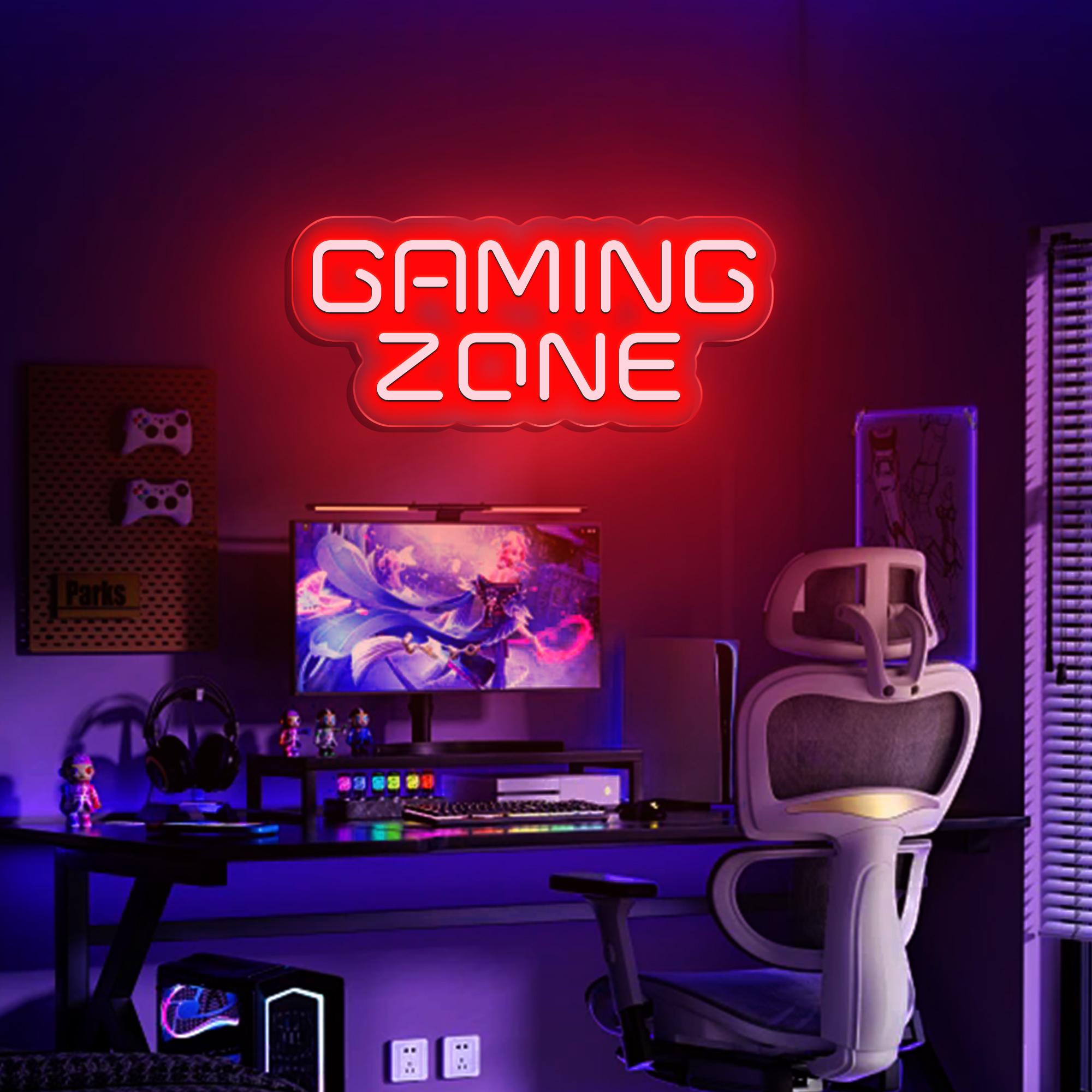 Personalized Gaming Zone Multicolor Neon Sign