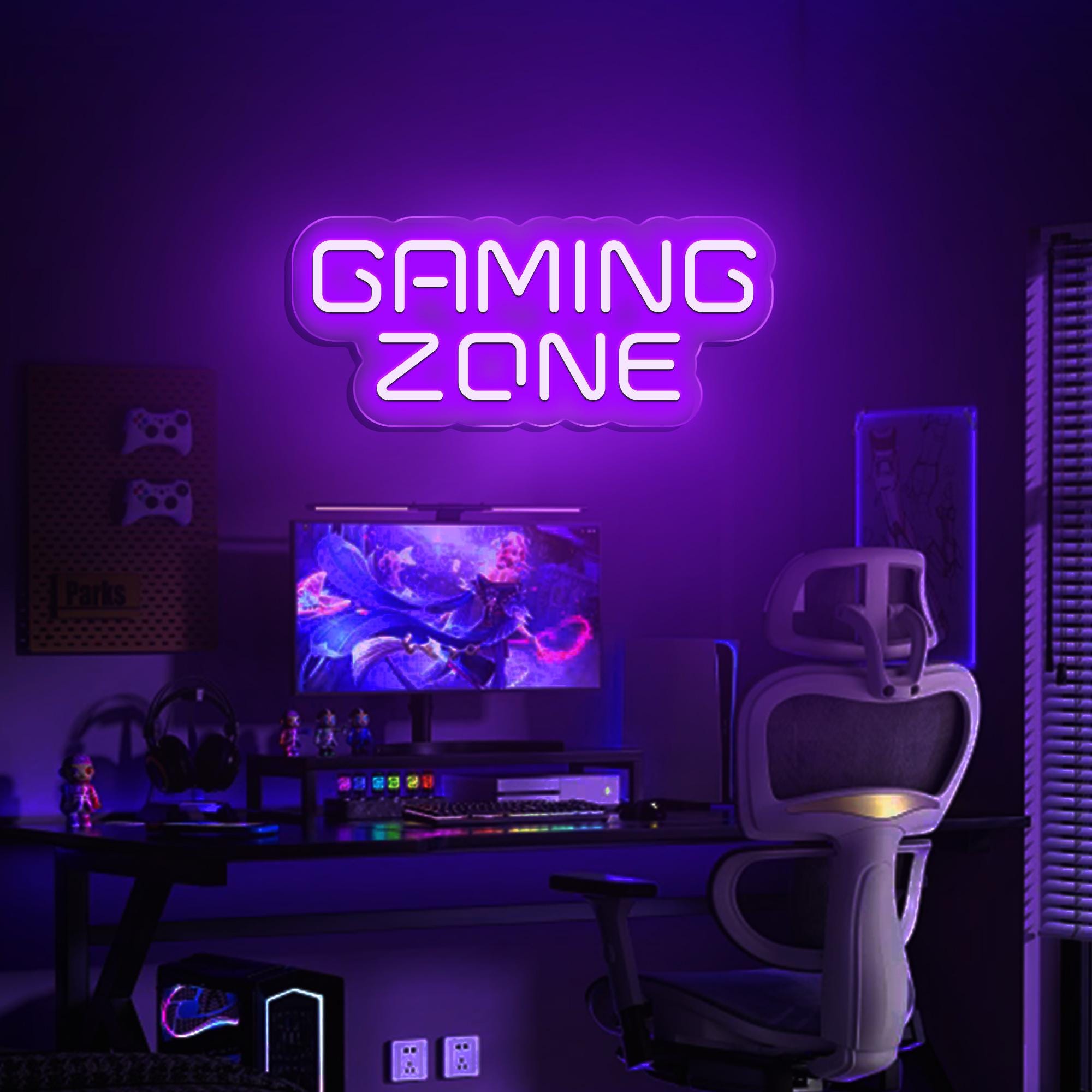Personalized Gaming Zone Multicolor Neon Sign