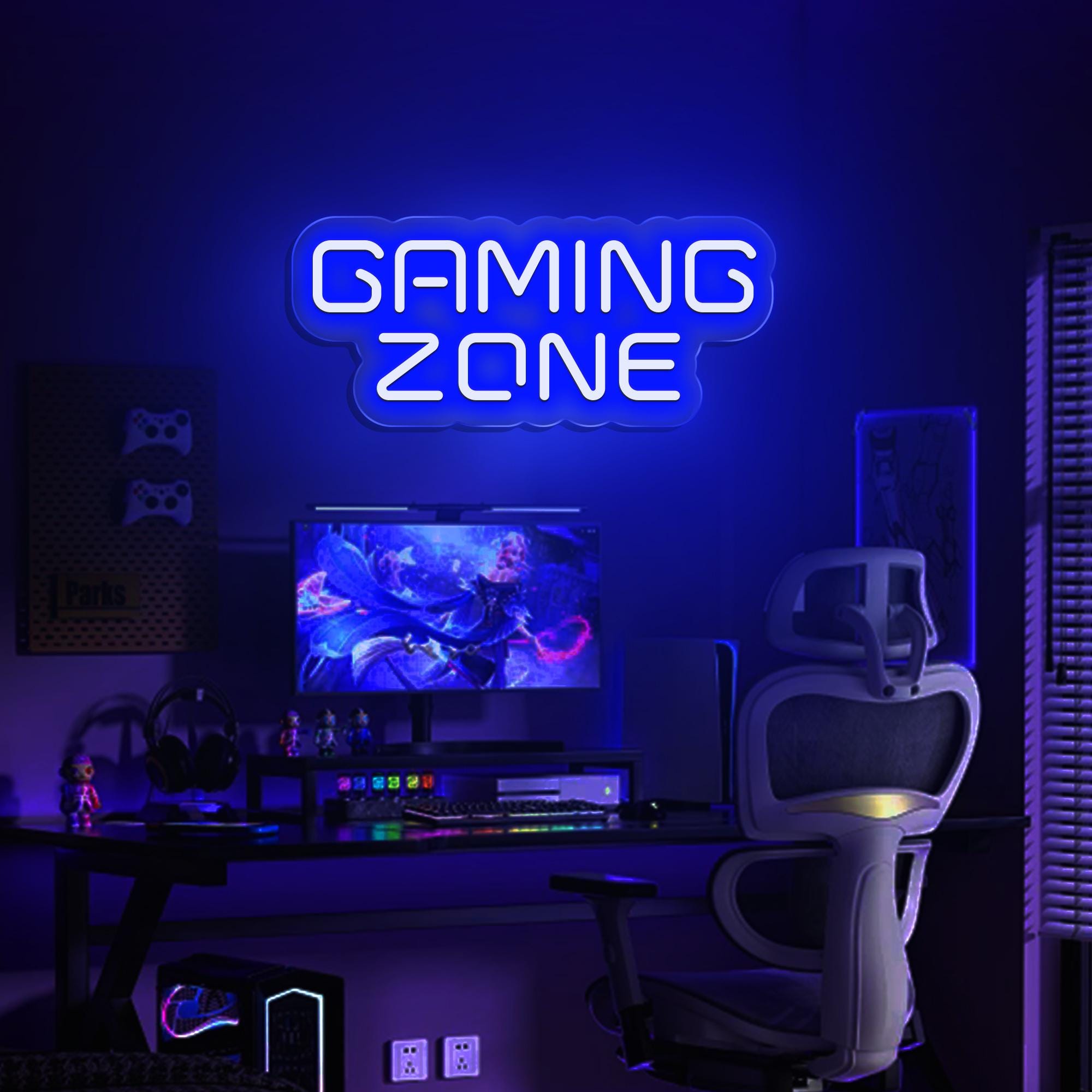 Personalized Gaming Zone Multicolor Neon Sign