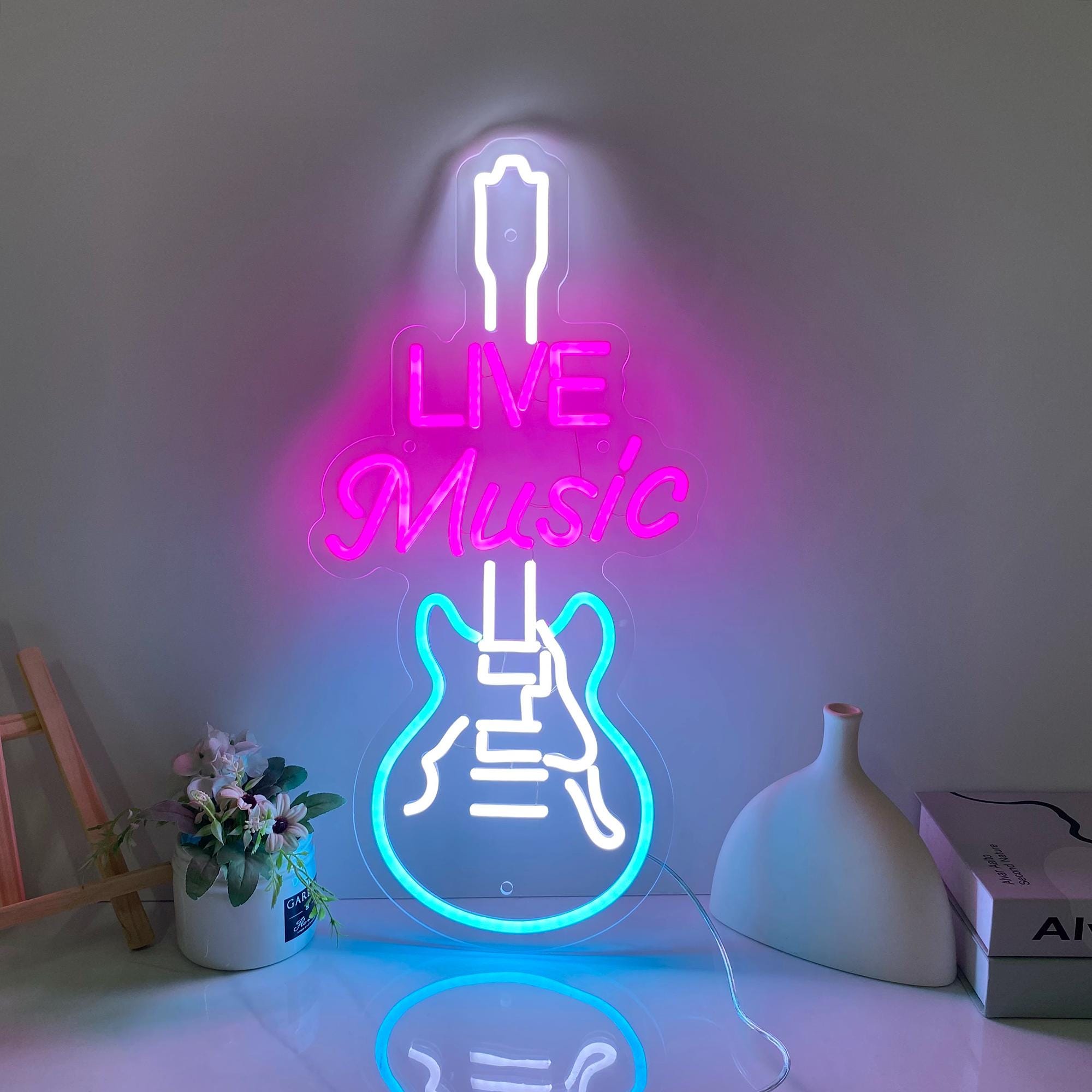 Personalized Live Music Neon Sign