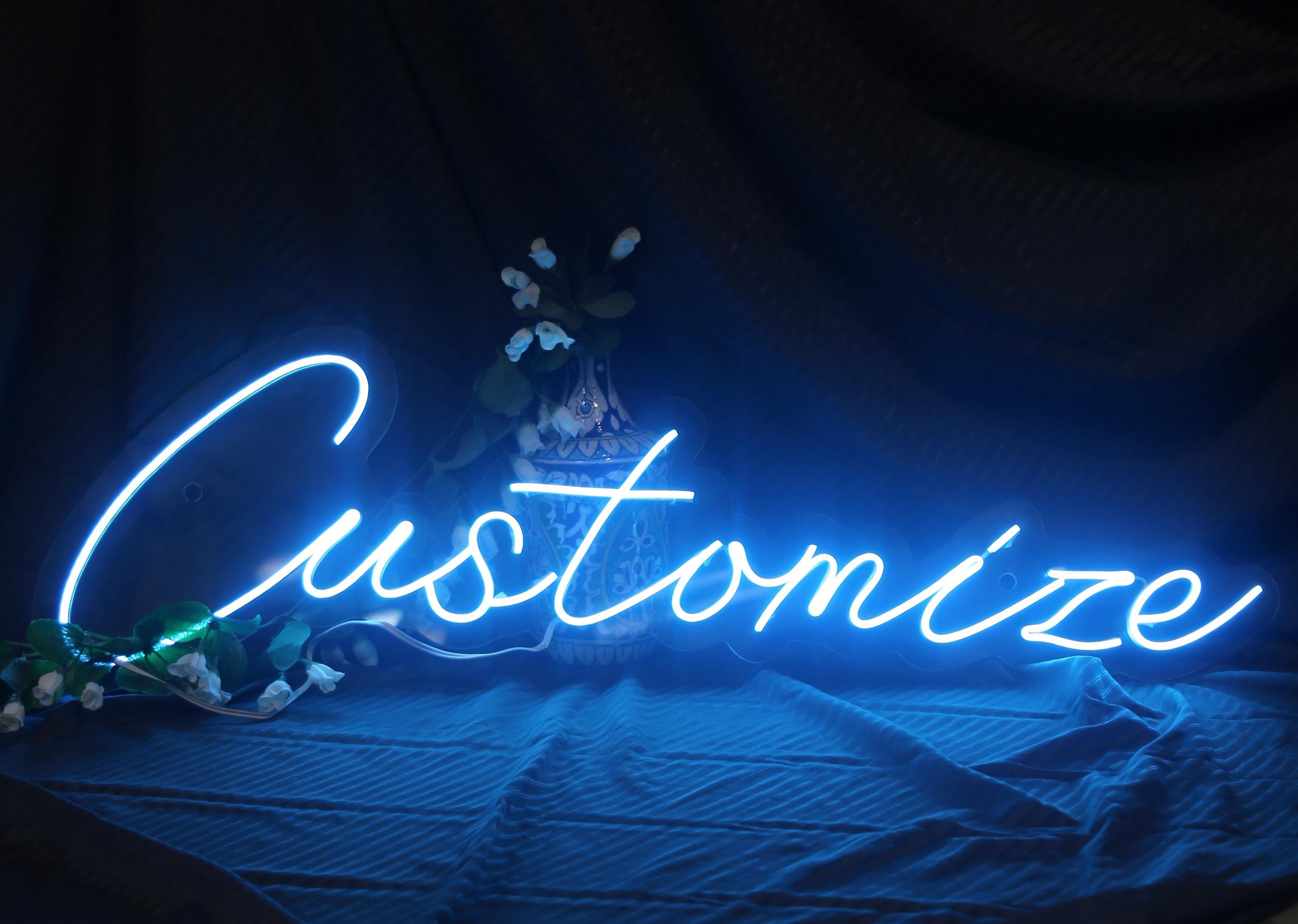 Personalized Floral LED sign for Salon