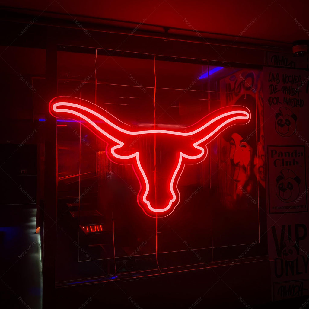 Personalized Longhorn Bull neon sign