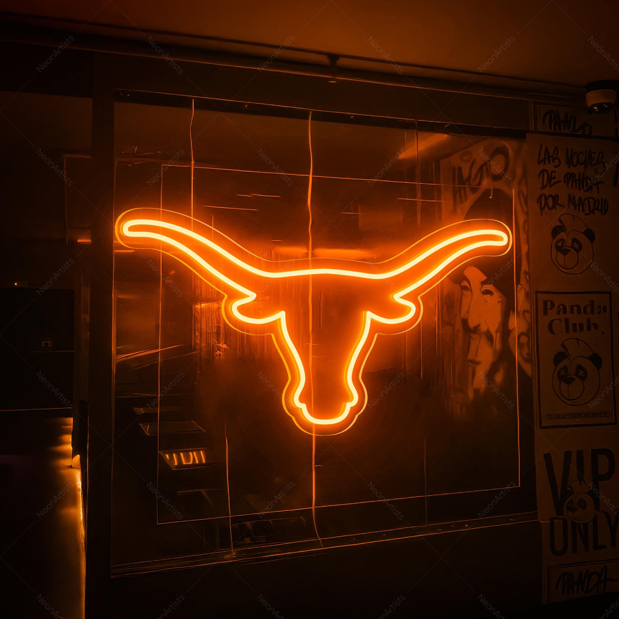 Personalized Longhorn Bull neon sign