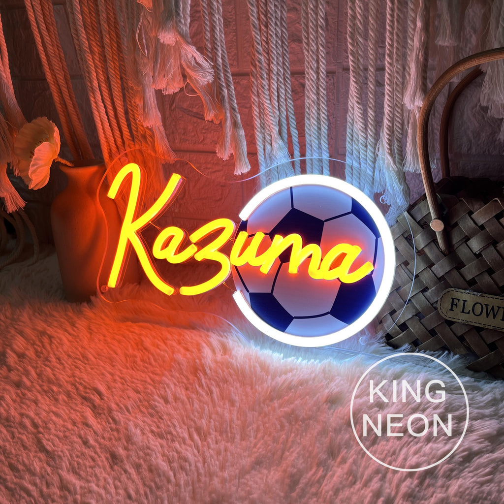 Custom Soccer Name Neon Sign
