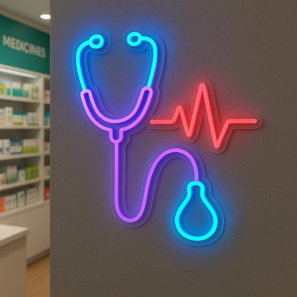 Personalized Stethoscope Neon Sign