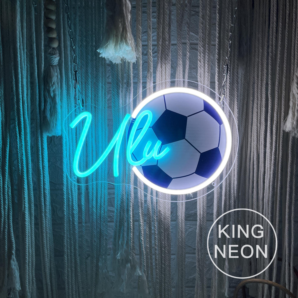 Custom Soccer Name Neon Sign