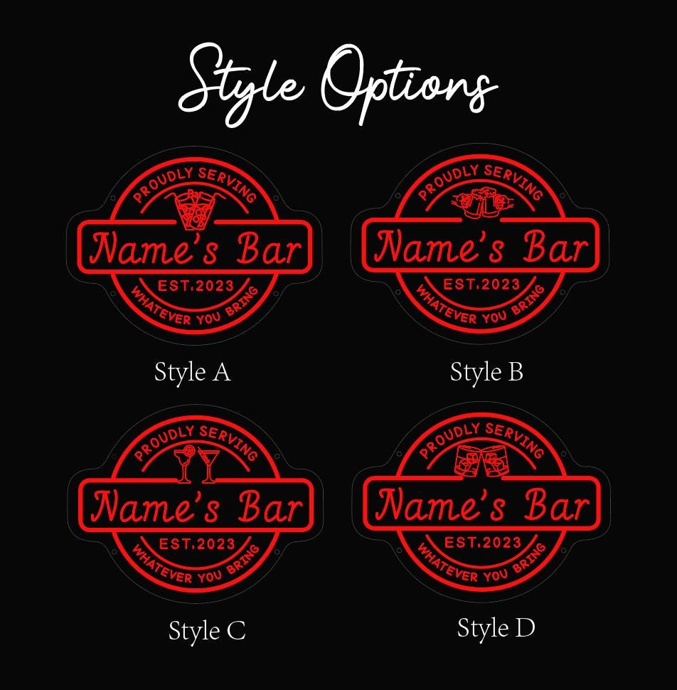 Personalized Home Bar LED Neon Light Wall Décor