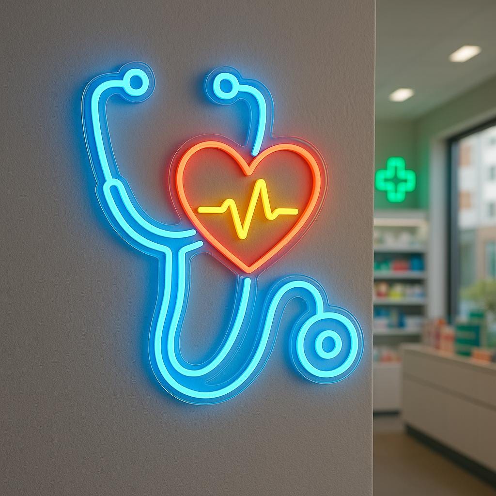 Personalized Stethoscope Neon Sign