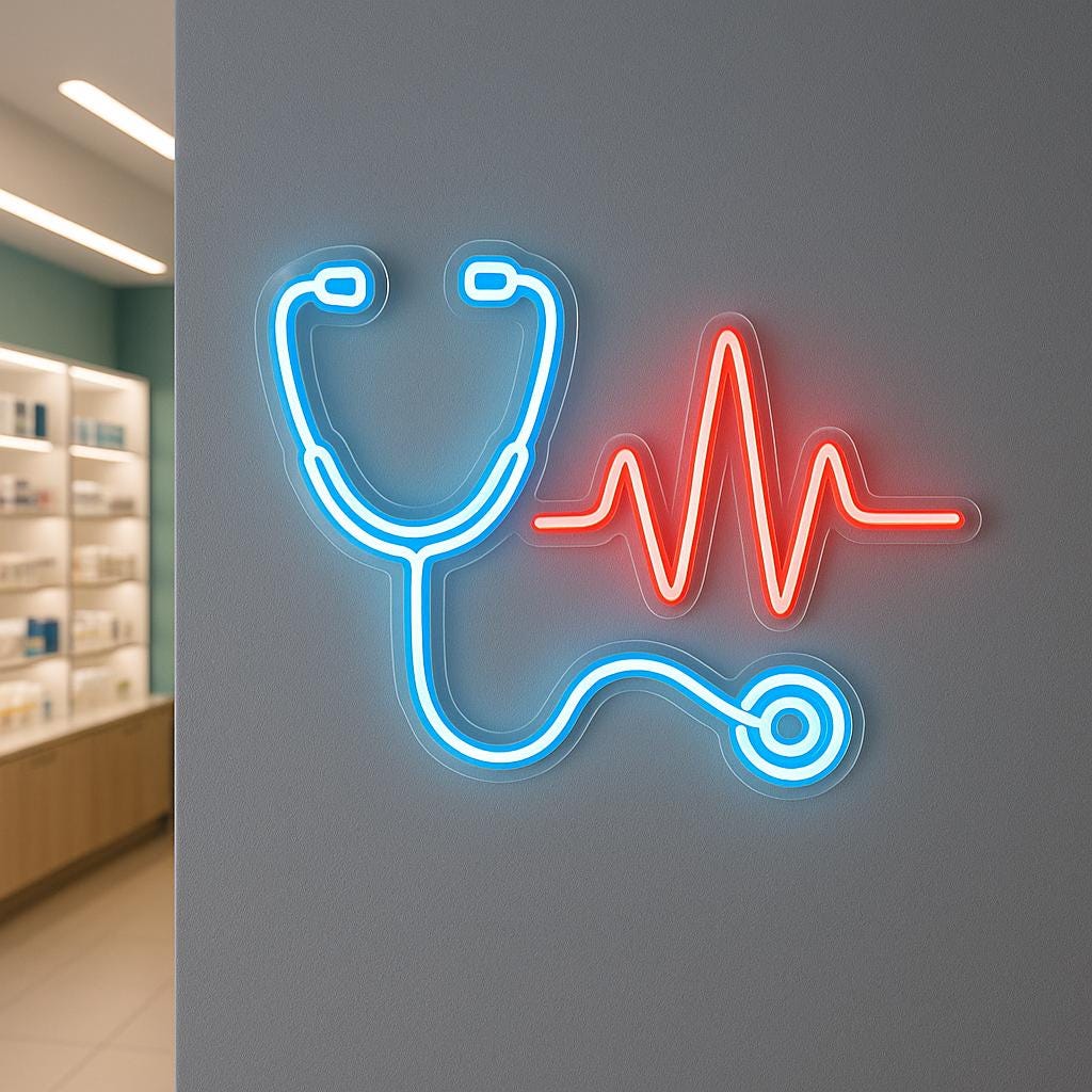 Personalized Stethoscope Neon Sign