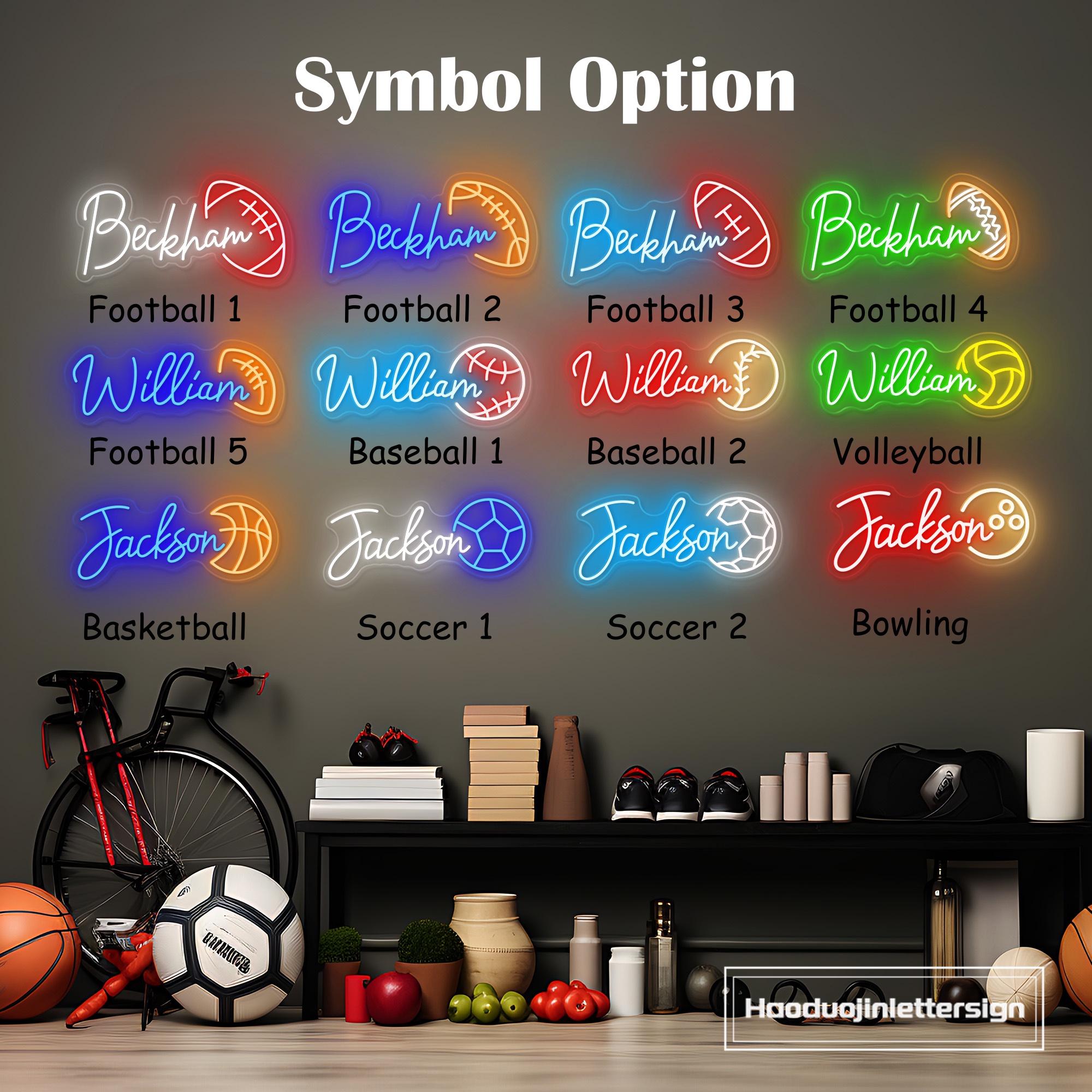 Custom Soccer Name Neon Sign