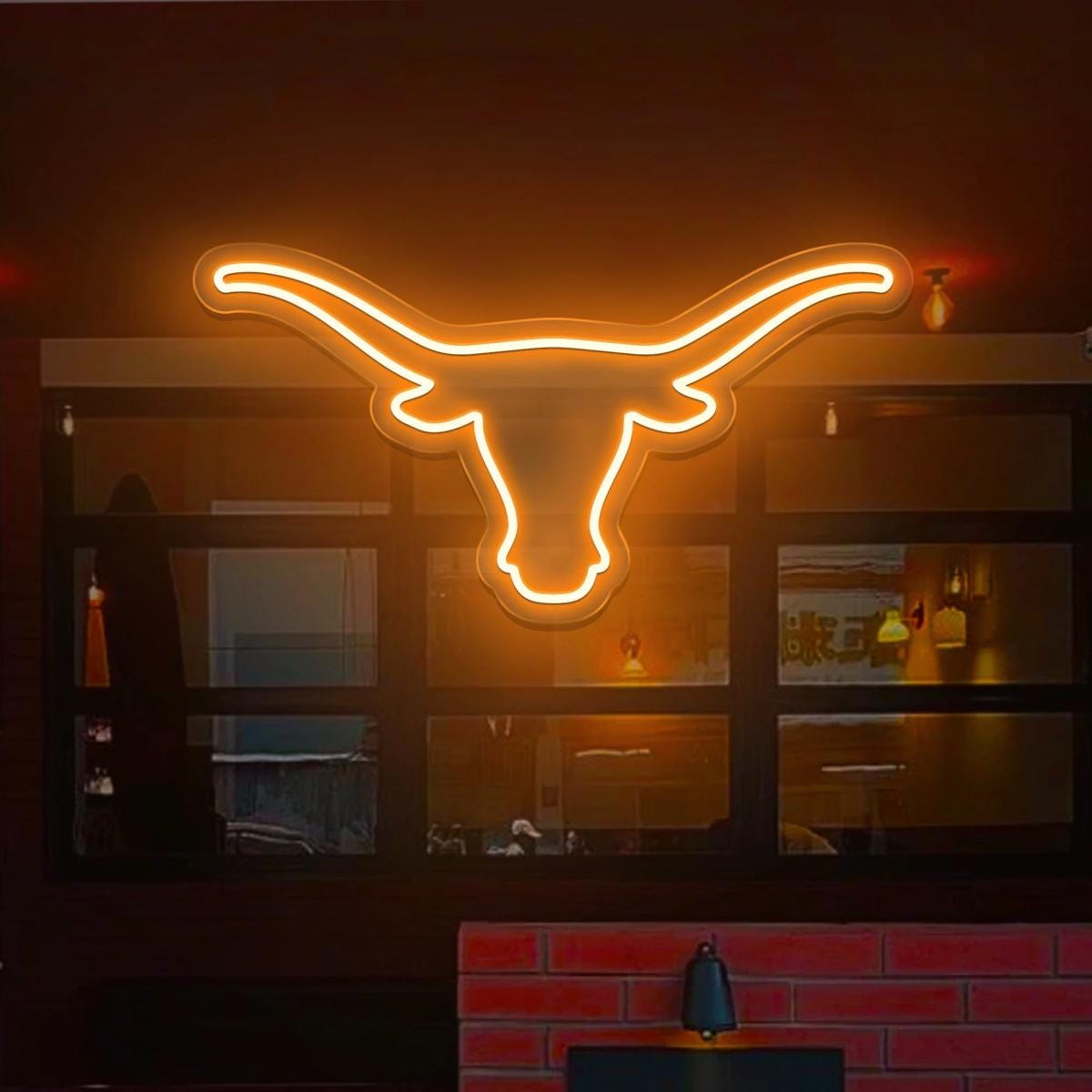 Personalized Longhorn Bull neon sign