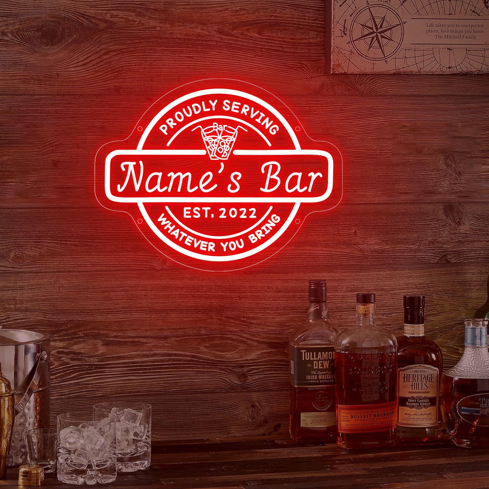 Personalized Home Bar LED Neon Light Wall Décor