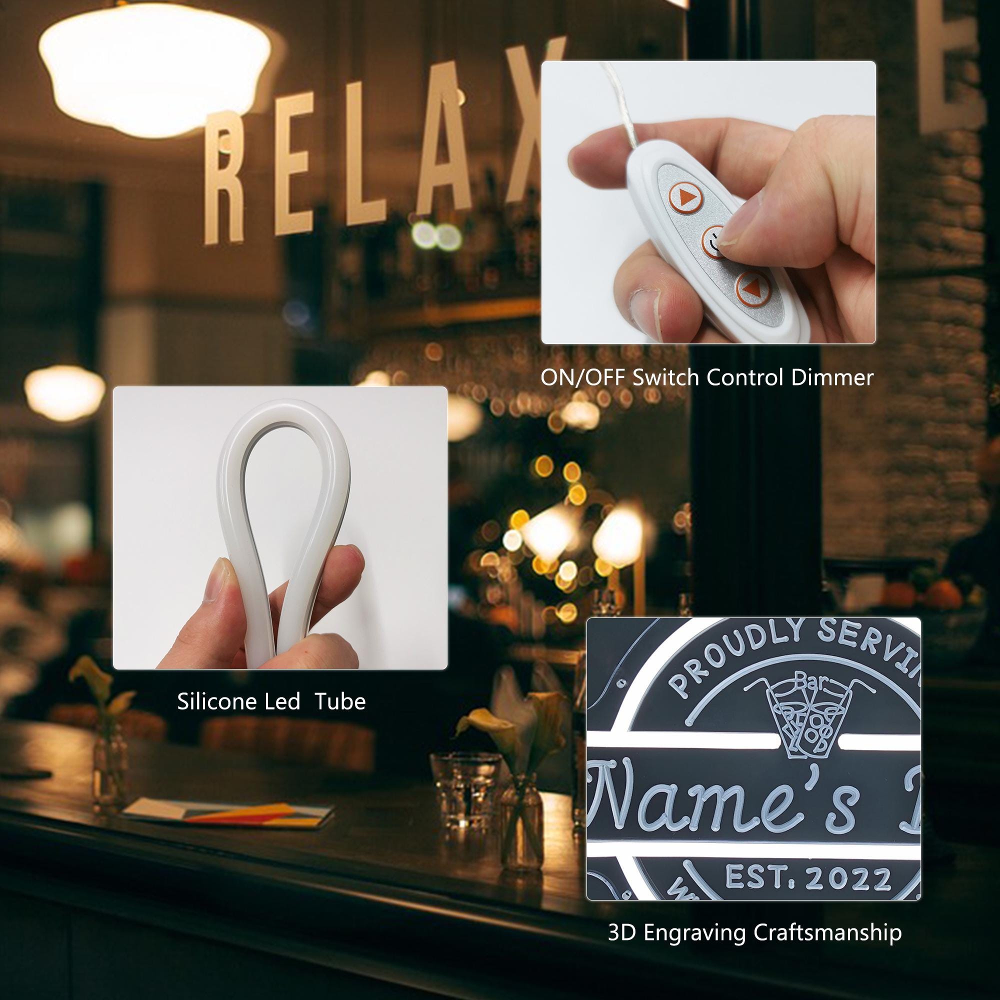 Personalized Home Bar LED Neon Light Wall Décor