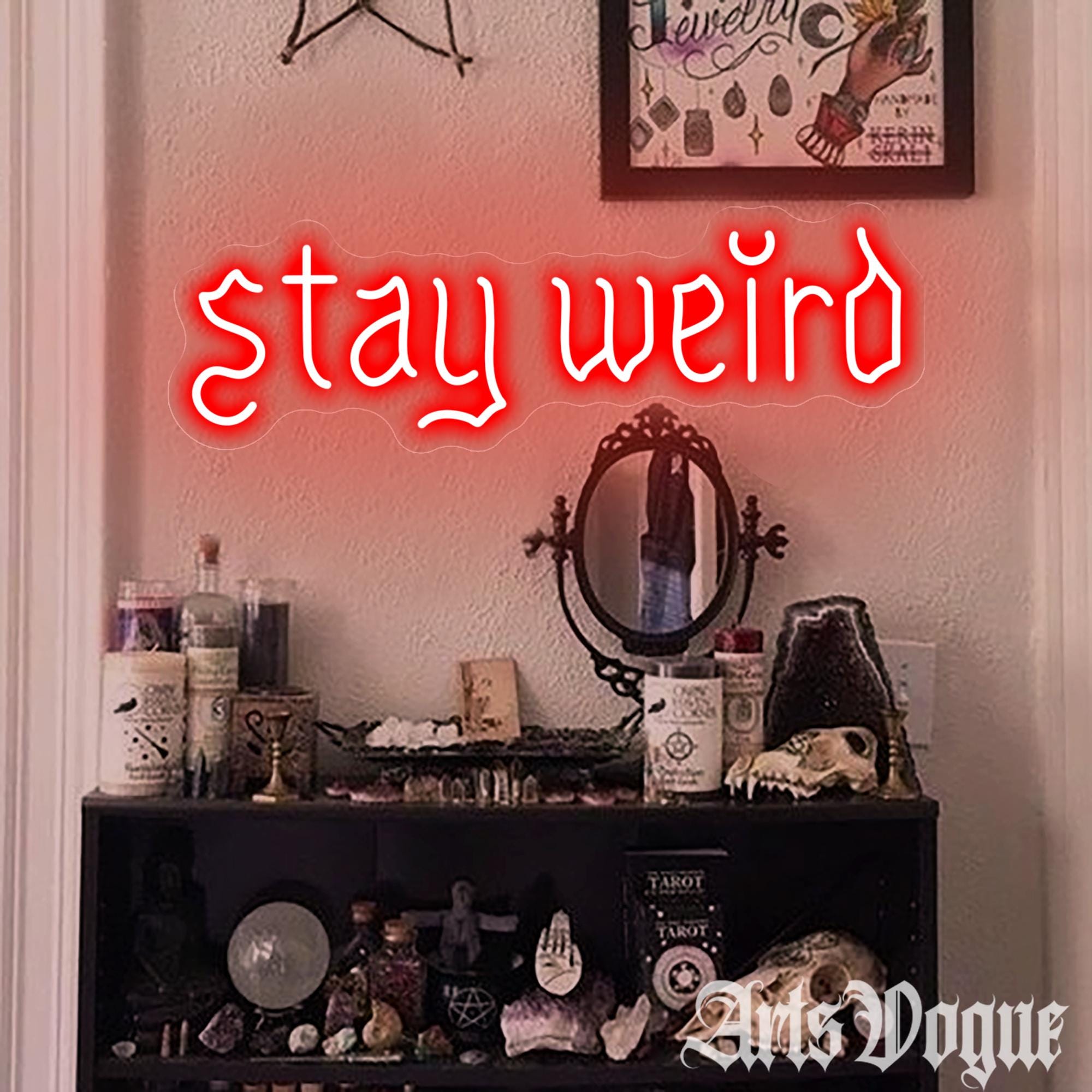 Personalized Stay Weird Neon Sign