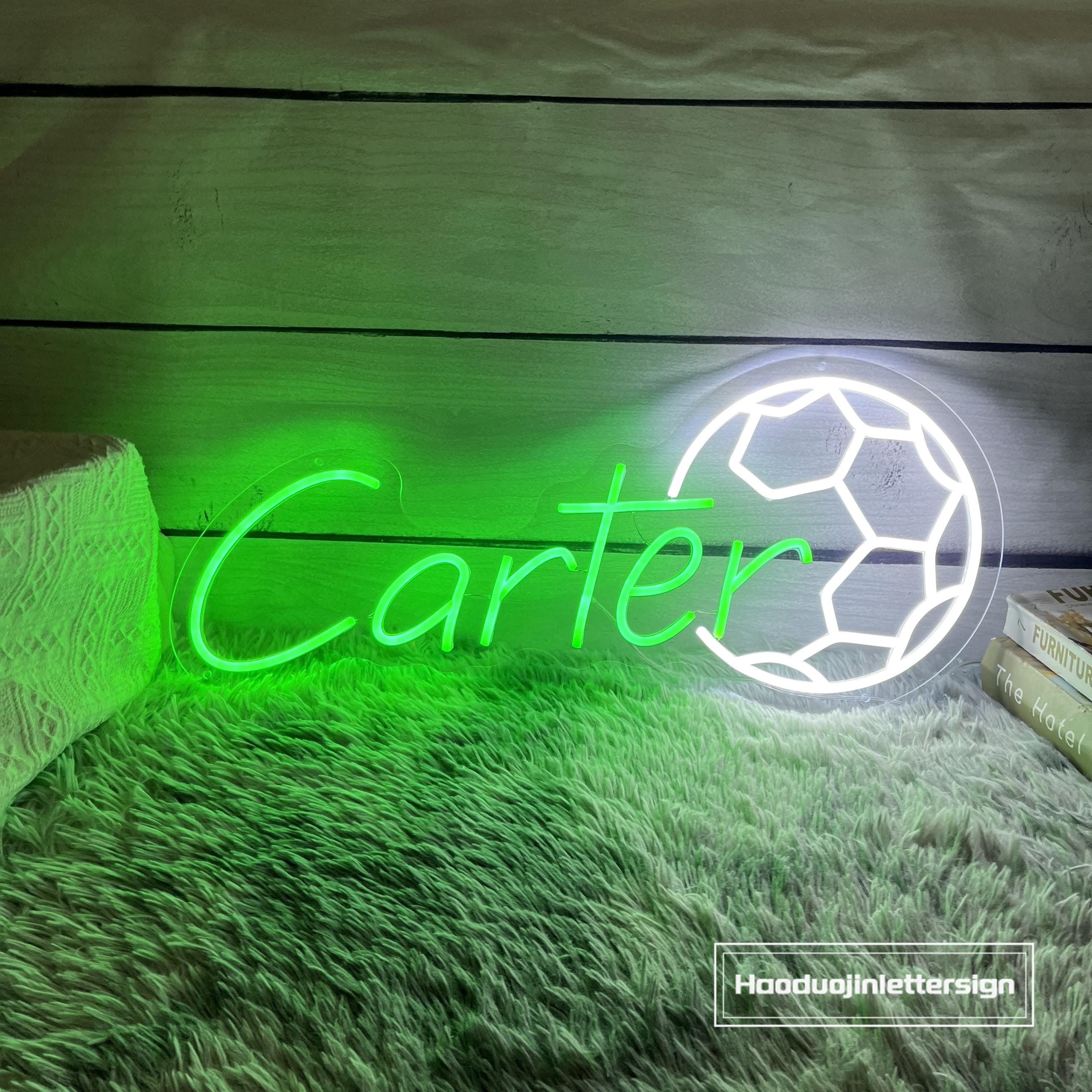 Custom Soccer Name Neon Sign