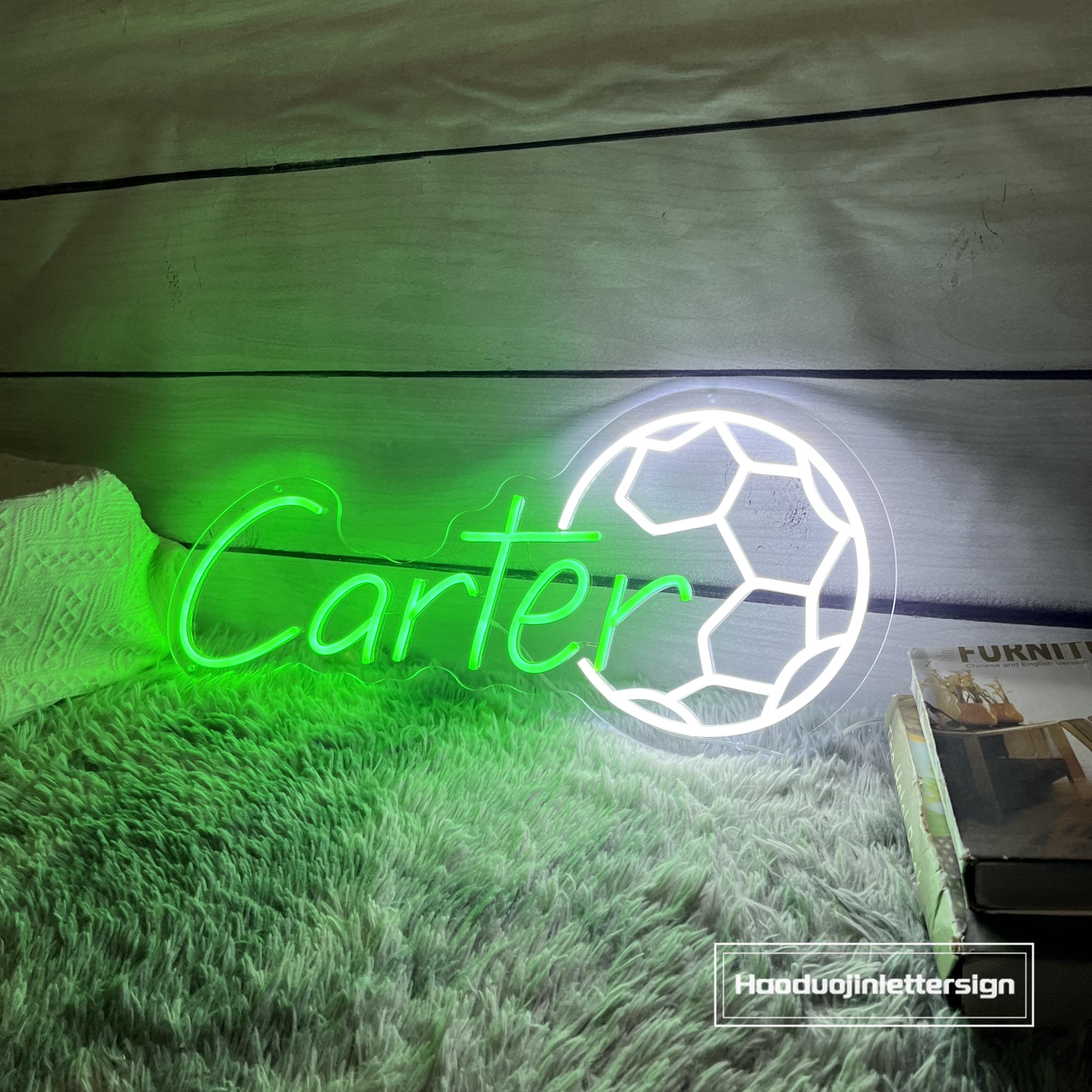 Custom Soccer Name Neon Sign