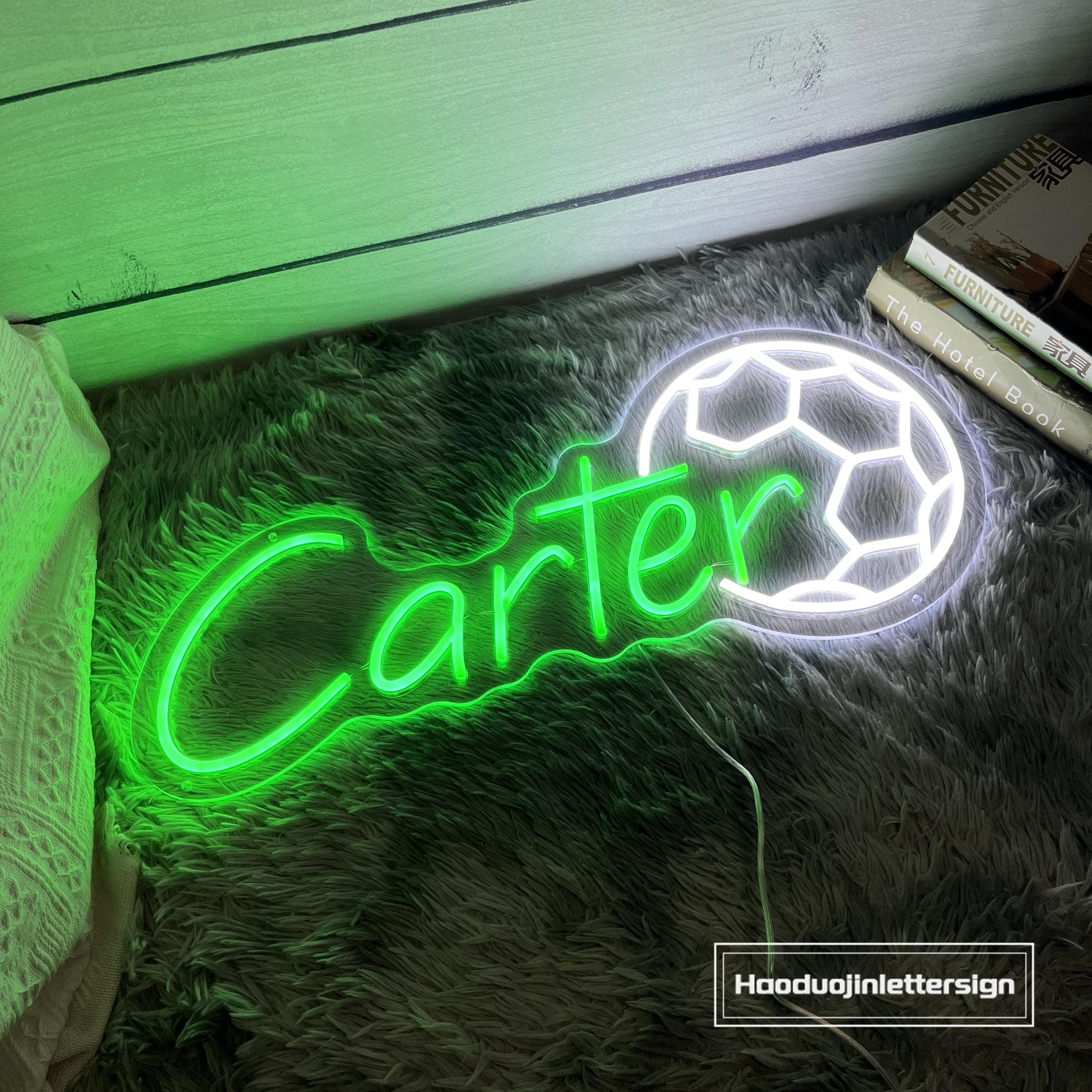 Custom Soccer Name Neon Sign